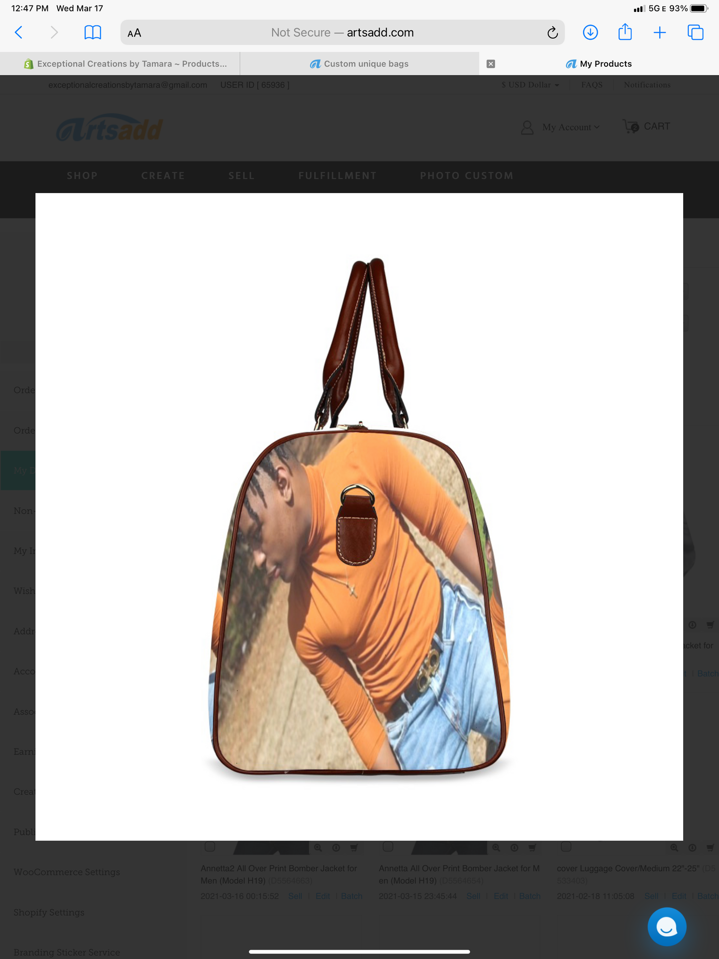 Custom Photo Tote Bag