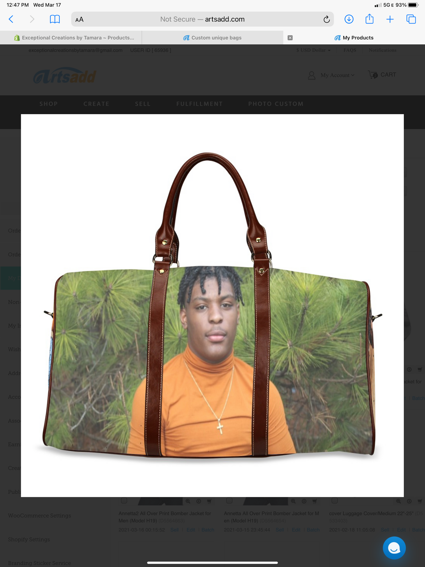 Custom Photo Tote Bag