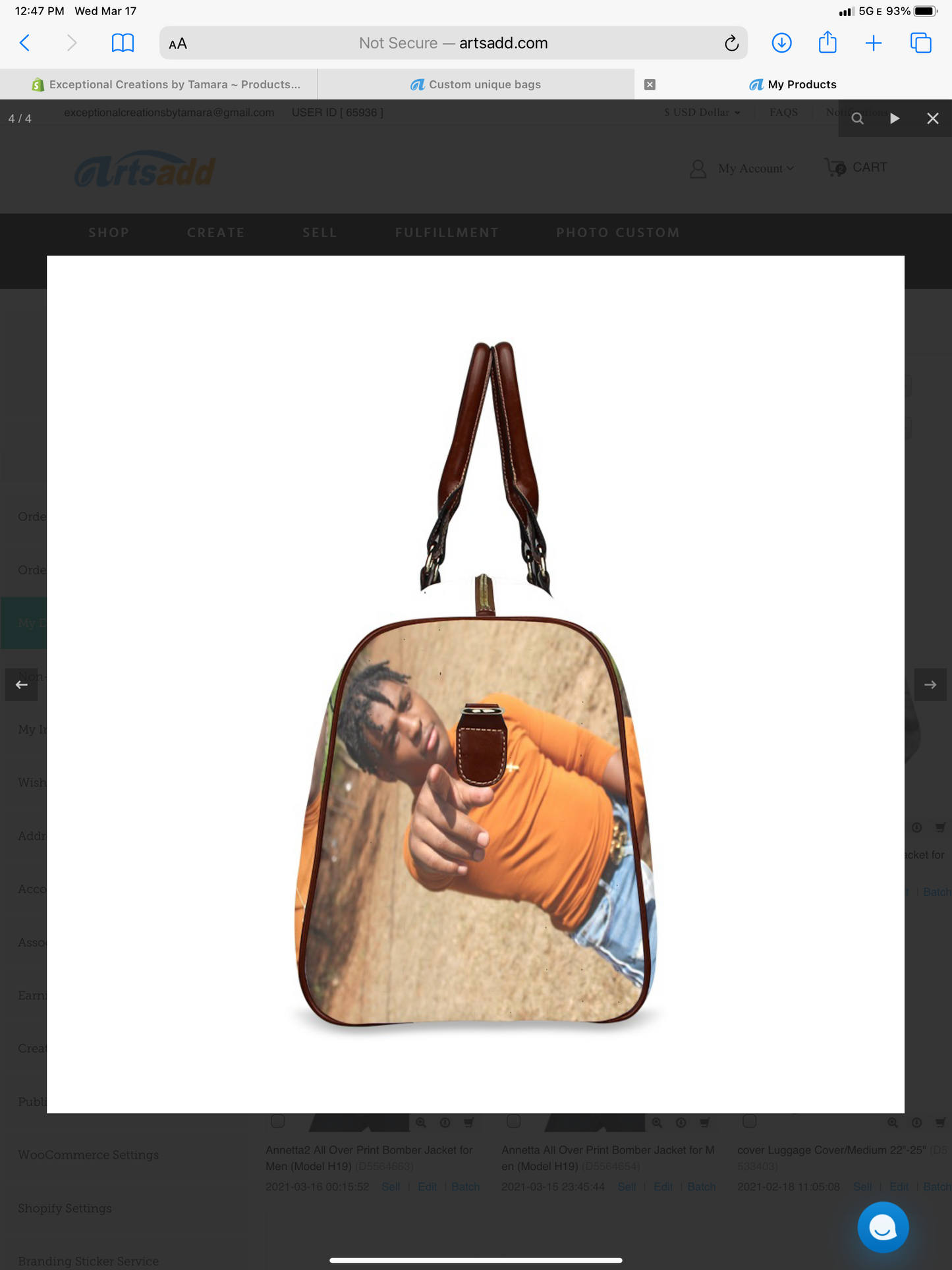 Custom Photo Tote Bag