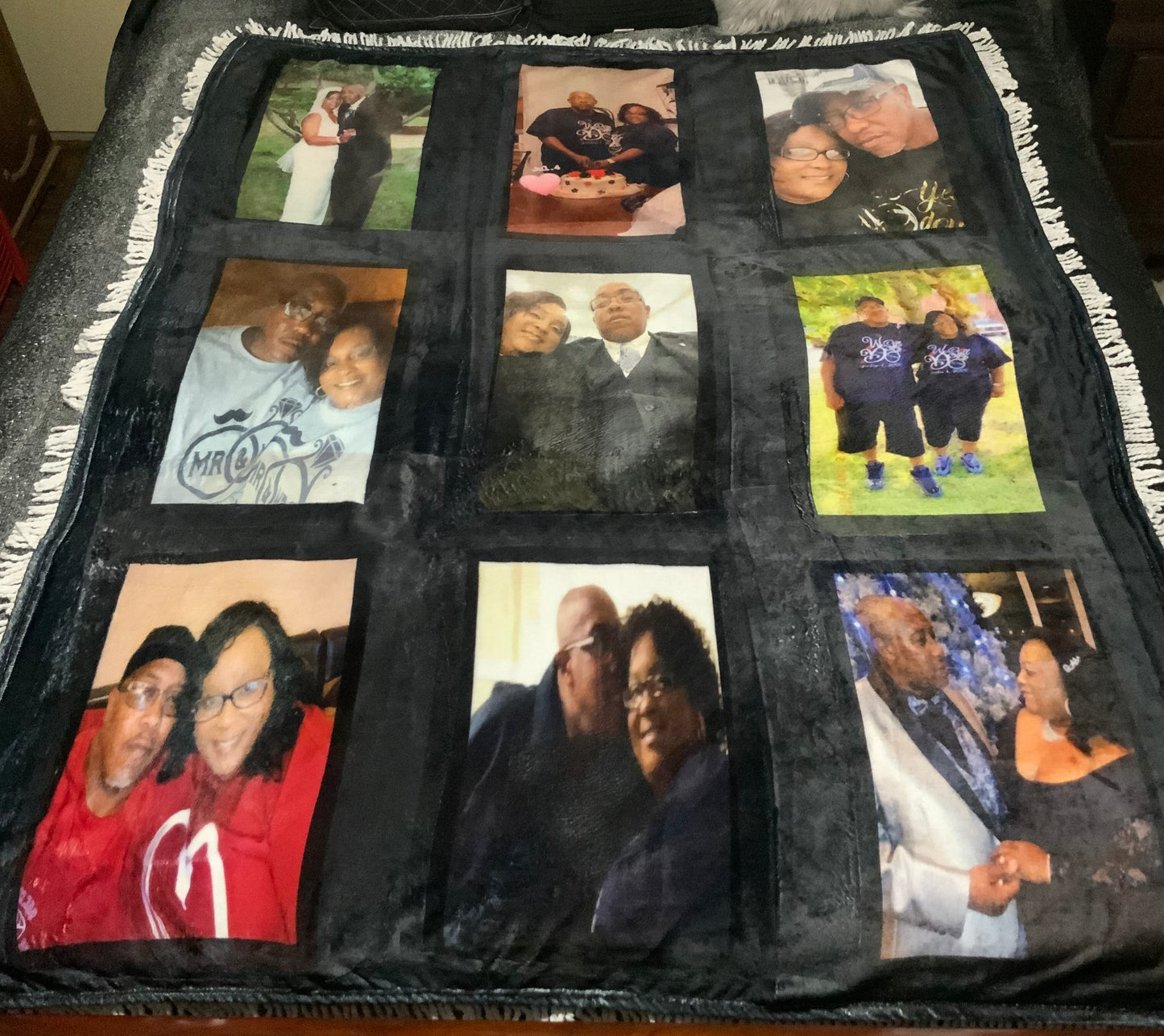 Custom Heavy Woven 9-Panel Photo Blanket